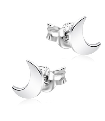 Crescent Moon Shaped Silver Ear Stud STS-5307